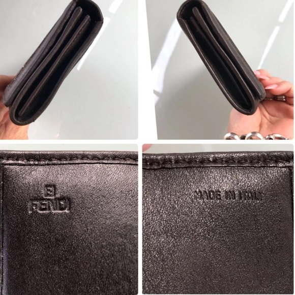 FENDI Brown Mono Canvas Leather Wallet in Authentic Good Used Condition. - Picture 11 of 17